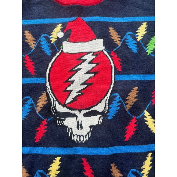 Section 119 X Grateful Dead Steal Your Face Mens L Ugly Christmas Sweater EUC - Picture 14 of 14